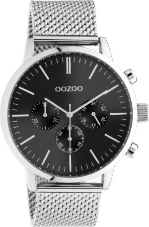 OOZOO Timepieces Ρολόι Ανδρικό Ασημί Mesh Μεταλλικό Μπρασελέ C10913