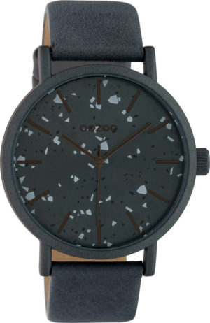 OOZOO Timepieces Γυναικείο Ρολόι Γκρι Δερμάτινο Λουρί C10413