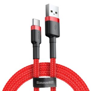 BASEUS Καλώδιο Φόρτισης USB-A to USB-C 2A 3m Red Baseus CATKLF-U09