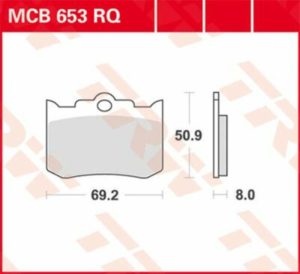 TRW μεταλλικά τακάκια MCB653RQ 1 σετ για 1 δαγκάνα
