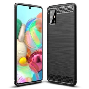 Θήκη Σιλικόνης Carbon Case Flexible Cover TPU Case Samsung Galaxy A51 black