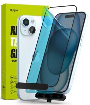Γυαλί Προστασίας Ringke Invisible Defender ID Full Glass Tempered Glass Tough Screen Protector with Frame for iPhone 15 jig Package (G4as113)