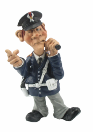 Χιουμοριστική φιγούρα αστυνομικός - καρικατούρα (15cm,resin)