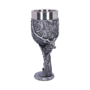 Monarch of the Glen Stags Head Goblet Wine Glass by Nemesisnow collection - Δισκοπότηρο (18cm,resin-stailnell steel)