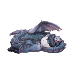 Dream a Little Dream Blue Dragon and Hatchling Sleeping Figurine by Nemesisnow (20,3cm,resin)