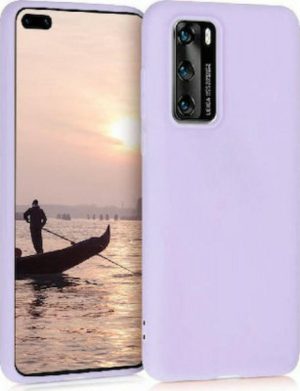 Huawei P Smart (2021) - Ενισχυμένη silicon rubber θήκη πλάτης (silky & soft touch finish cover), Μωβ-Λιλά