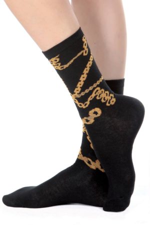 Γυναικείες ισοθερμικές κάλτσες Μαύρο με σχέδια 3493 MERITEX