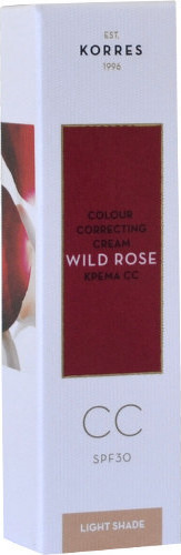 Korres άγριο Τριαντάφυλλο Colour Correcting Cream Light SPF30, 30ml
