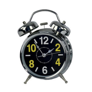 Ρολόι Ξυπνητήρι με ήχο και φως Μεταλλικό 17×11.5cm Μαλέλης 14462