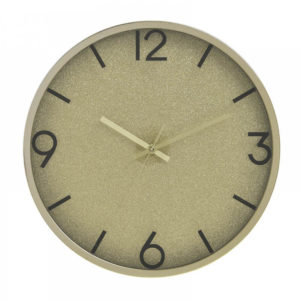 Ρολόι Τοίχου Πλαστικό Χρυσό 30cm 6-20-284-0017