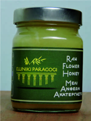 Μέλι ακατέργαστο Ορεινών Ανθέων 450γρ. (κιβώτιο 10 τεμαχίων)