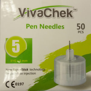 Βελόνες για πένα ινσουλίνης 31G (5/6/8mm) (50τμχ) - 5mm