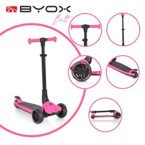 Byox Scooter Πατίνι Scooter με φωτισμό Bolt Pink 3800146228187