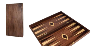 ​Τάβλι από φυσικό ξύλο καρυδιάς πολυτελείας 48,5x60cm Platinum Games 01.28.006