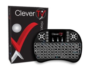 CleverTV Πληκτρολόγιο και Ποντίκι (2σε1) - Ασύρματο Μίνι Backlight Φωτειζόμενο Πληκτρολόγιο + Touchpad για CleverTV1-TV2-TV4 - Εμβέλεια 10 μ.