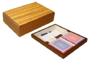 Ξύλινο κουτί με δύο τράπουλες Modiano 86.04.266