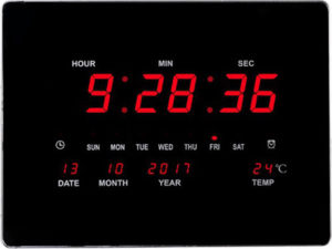 Ρολόι LED με ένδειξη Ημέρας, Ημερομηνίας, Ώρας & Θερμοκρασίας 40,6x30,5cm OEM LED Number Clock 2939Α