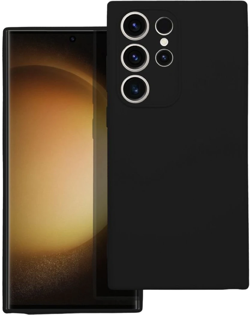 Silicon case protect lens for Samsung Galaxy S24 Ultra Black