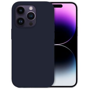 Silicon case protect lens for iPhone 14 Pro Max dark blue