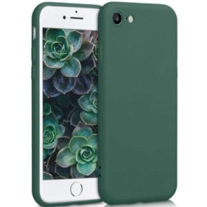 Matt TPU case protect lens for iPhone SE 2022 / 2020 / 8 / 7 forest green