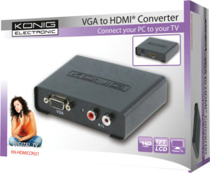 CONVERTER VGA TO HDMI KONIG KN-HDMICON21