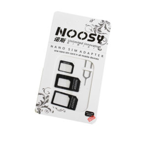 Sim Card Adaptor Black & Card Eject Pin Noosy Αντάπτορες Τηλεφωνικής Κάρτας 4855 SIM-001