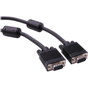 POWERTECH CAB-G009 VGA HD EXTENSION CABLE 15pin MALE/MALE FILTERED 2 X FERRITES 5m