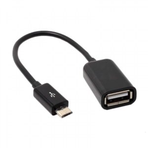 USB A 2.0 FEMALE TO MICRO USB B MALE CABLE 0.2m BLACK CAB-021 U093
