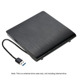 DVDRW Enclosure Slim USB 3.0 External Portable Black Κουτί Εξωτερικό Μαύρο
