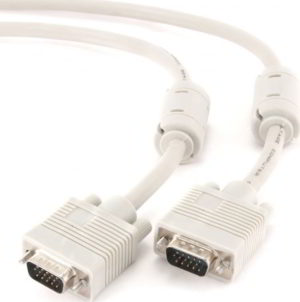POWERTECH CAB-034 VGA HD EXTENSION CABLE 15pin MALE/MALE FILTERED 2 X FERRITES 5m