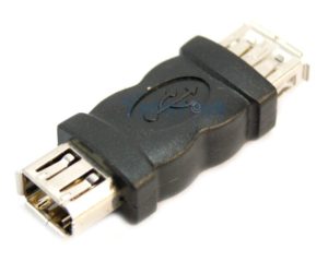 Adapter USB Α 2.0 Female-Female Gender Black Μούφα Σύνδεσης Powertech CAB-U019 QR-059