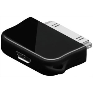ADAPTER POWER/DATA MICRO USB TO iPHONE 4/iPOD/iPAD GOOBAY 44043 BLACK