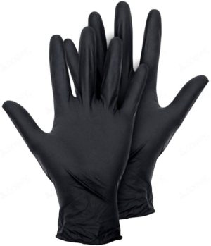 Γάντια Latex Μαύρα (M) 20τμχ
