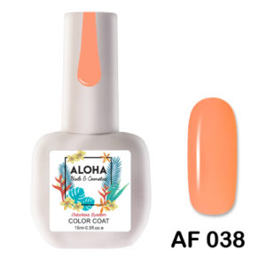 Ημιμόνιμο βερνίκι Aloha 15ml - AF 038 / Χρώμα: Ροδακινί (Peach)