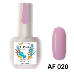Ημιμόνιμο βερνίκι ALOHA 15ml - AF 020 / Χρώμα: Ροζ παστέλ (Vintage Pink)
