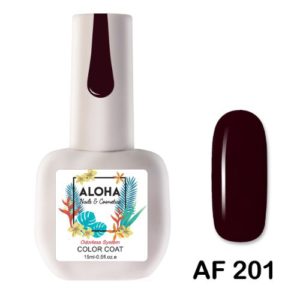 Ημιμόνιμο βερνίκι ALOHA 15ml - AF 201 / Χρώμα: Βουργουνδί (Burgundi)