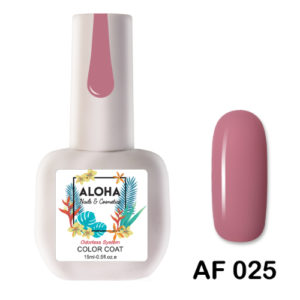 Ημιμόνιμο βερνίκι ALOHA 15ml - AF 025 / Χρώμα: Καφέ-Ροζ (Pinkish Brown)