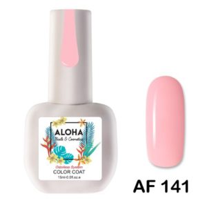 Ημιμόνιμο βερνίκι ALOHA 15ml - AF 141 / Χρώμα: Ροζ Nude (Flesh Pink)