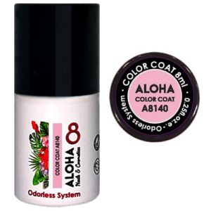 Ημιμόνιμο βερνίκι Aloha 8ml - Color Coat A8140 / Χρώμα: Peachy Pink (Ροζ Ροδακινί)