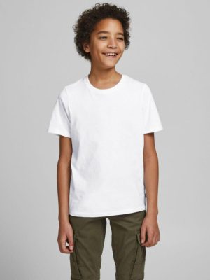 Παιδική μπλούζα basic o-neck αγόρι JACK & JONES 12158433 Λευκό