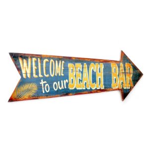 Κάδρο Ξύλινο Beach Bar 30x10εκ