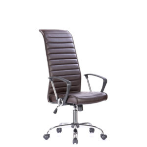 Καρέκλα Γραφείου Καφέ Δερματίνη SP-6351-6 57x60.5x117-127Εκ