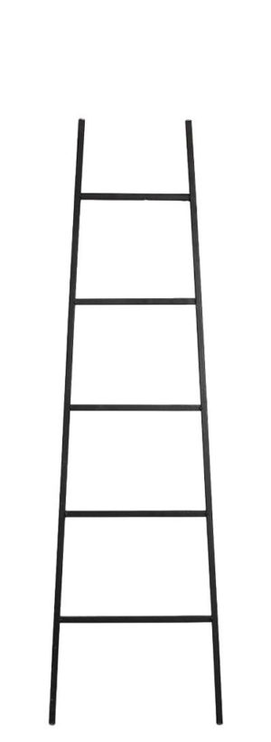 Σκάλα Διακοσμητική Μεταλλική Μαύρη 35x120εκ Espiel