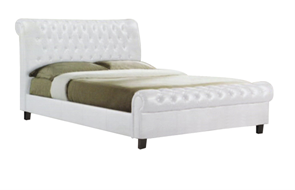 Κρεβάτι διπλό Harmony 160x200 PU Άσπρο