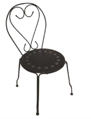 Καρέκλα Bistro Μεταλλική Μαύρη 41x48x90cm