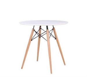 Τραπέζι ART Wood Φ80/H74cm Λευκό