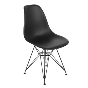 Καρέκλα Art Μέταλλο Βαφή Μαύρο / Pp Μαύρο . Διάσταση: 46x55x82cm (Σετ 4 ΤΕΜ)