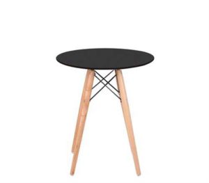 Τραπέζι ART Wood Φ60/H68cm Μαύρο