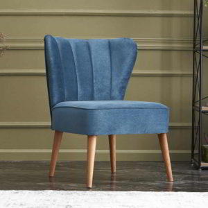 Καρέκλα Layla Megapap υφασμάτινη χρώμα μπλε 67x50x80εκ.