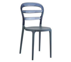 Καρέκλα Bibi Πολυπροπυλένιο-Ακρυλική Κάθισμα Μαύρο-Πλάτη Μαύρη